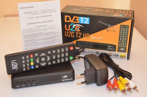 Цифровий ефірний тюнер U2C T2 HD Internet